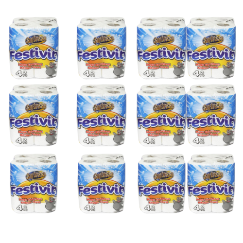 Softesse Festivity Mega Absorbent Kitchen Towel 4 Pack 2 Ply Kitchen Roll Splash 48 Rolls