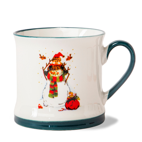 Festive Snowman Ceramic Mug 340ml Assorted Designs Mugs Fabfinds Snowman with Gift Bag