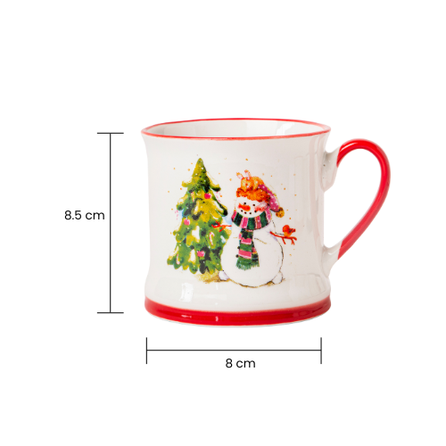 Festive Snowman Ceramic Mug 340ml Assorted Designs Mugs Fabfinds