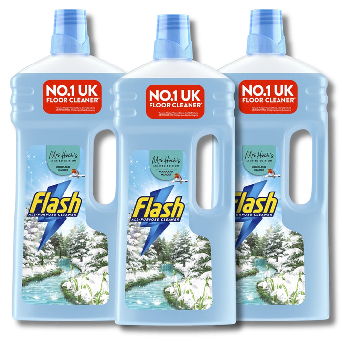 Flash All Purpose Liquid Woodland Wander 1.5ltr Assorted Packs Multi purpose Cleaners Flash Pack of 3