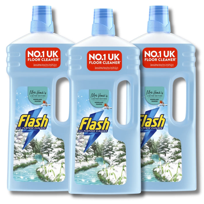 Flash All Purpose Liquid Woodland Wander 1.5ltr Assorted Packs Multi purpose Cleaners Flash Pack of 3