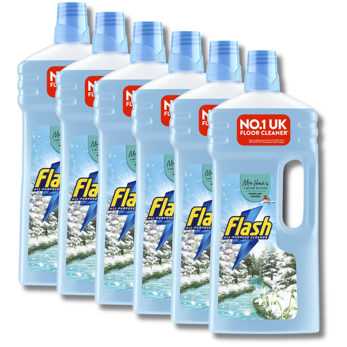Flash All Purpose Liquid Woodland Wander 1.5ltr Assorted Packs Multi purpose Cleaners Flash Pack of 6