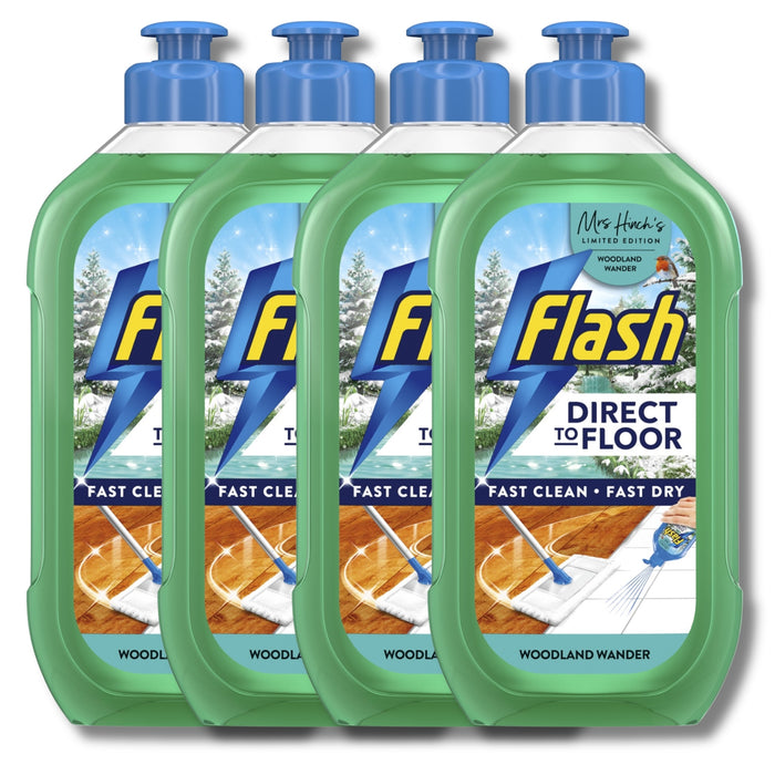 Flash Direct To Floor Cleaner Twin Pack Woodland Wander Assorted Packs Floor Cleaner Flash Pack of 4