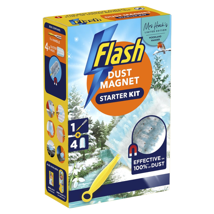Flash Hand Duster Starter Kit Woodland Wander Assorted Packs Household Cleaning Products Flash Pack of 1