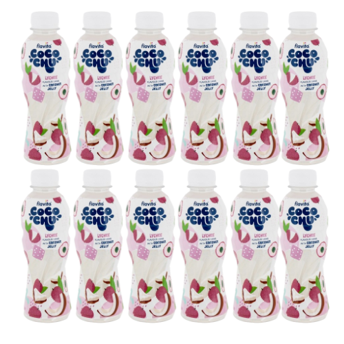 Flavita CocoChu Lychee Coconut Jelly Drink 250ml Assorted Packs Drinks flavita Pack of 12