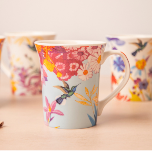 Floral Bird Ceramic Mugs 350ml Assorted Designs Mugs FabFinds