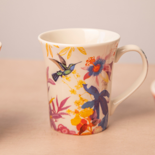Floral Bird Ceramic Mugs 350ml Assorted Designs Mugs FabFinds