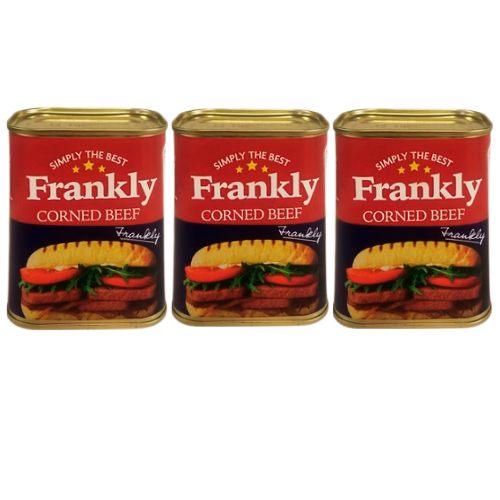 Frankly Corned Beef 340g Assorted Packs Tins & Cans Frankly Pack of 3