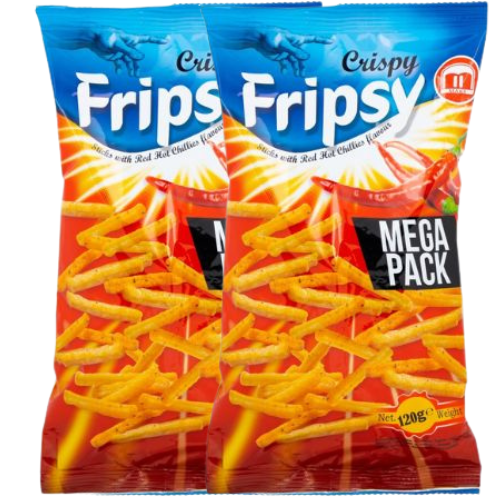 Fripsy Hot Chilli Crisp Stick 120g Assorted Packs Crisps, Snacks & Popcorn frispy Pack of 2
