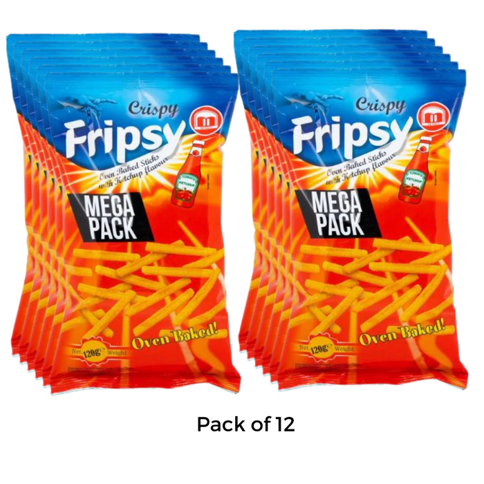 Fripsy Oven Baked Stick Crisps Ketchup Flavour 120g Assorted Packs