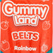 Gummy Land Belts Rainbow Fizzy 150g Sweets, Mints & Chewing Gum gummy land   