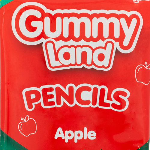 Gummy Land Fizzy Apple Pencils 150g Sweets, Mints & Chewing Gum gummy land   