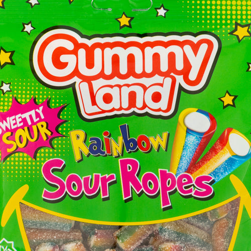 Gummy Land Rainbow Sweet Ropes 150g Sweets, Mints & Chewing Gum gummy land   