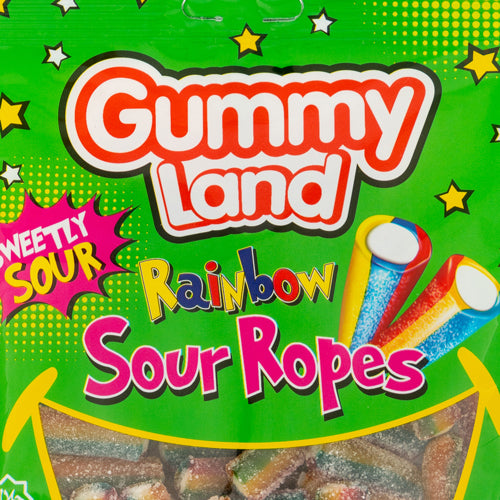 Red Gummy Ropes Gummy Land Rainbow Sweet Ropes 150g - FabFinds