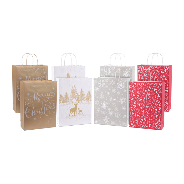 Christmas Gift Bags, Card & Wrap Bundle 32 Pieces Christmas Wrapping & Tissue Paper FabFinds   