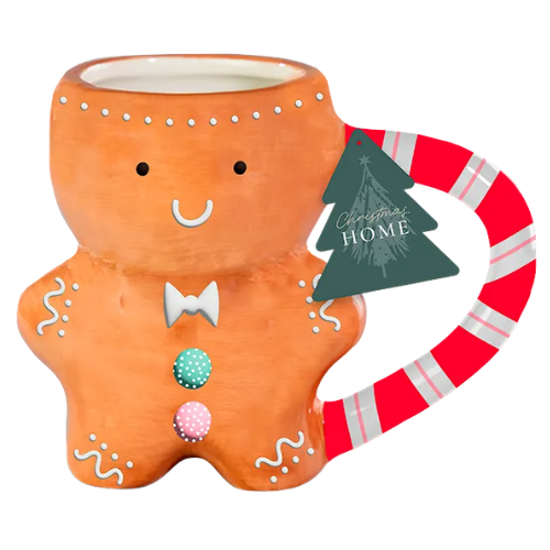 Gingerbread Man Shaped Ceramic Mug Mugs FabFinds
