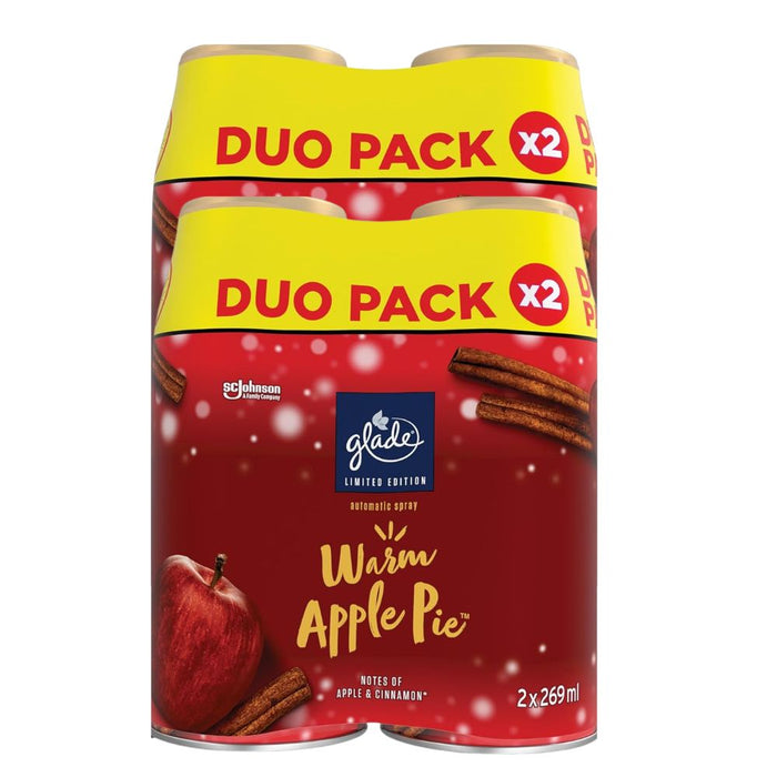 Glade Auto Spray Twin Refill Warm Apple Pie 2x269ml