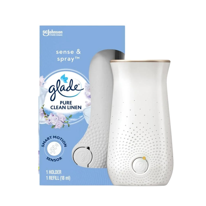 Glade Sense & Spray Holder Clean Linen Assorted Packs Air Freshener Glade Pack of 1