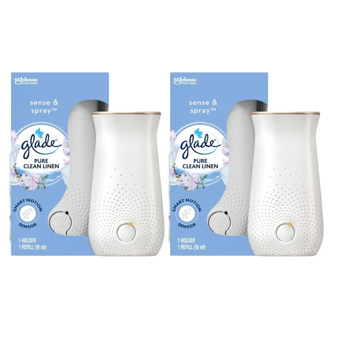 Glade Sense & Spray Holder Clean Linen Assorted Packs Air Freshener Glade Pack of 2