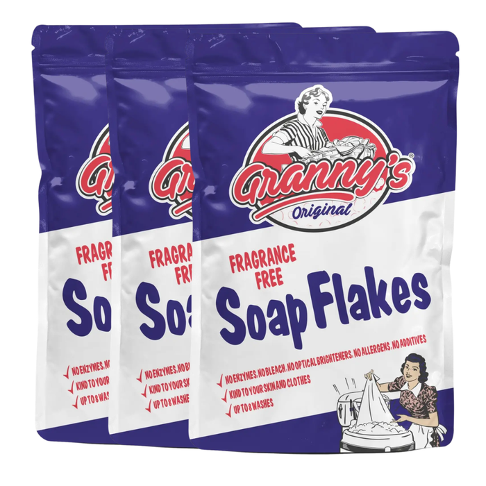 Granny's Original Soap Flakes Fragrance Free 425g Assorted Packs Laundry - Detergent Granny's Pack of 3