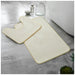 Greek Border Embossed Memory Foam Bath Mat Set Assorted Colours Bathroom Accessories FabFinds