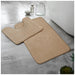 Greek Border Embossed Memory Foam Bath Mat Set Assorted Colours Bathroom Accessories FabFinds