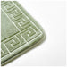 Greek Border Embossed Memory Foam Bath Mat Set Assorted Colours Bathroom Accessories FabFinds