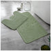 Greek Border Embossed Memory Foam Bath Mat Set Assorted Colours Bathroom Accessories FabFinds