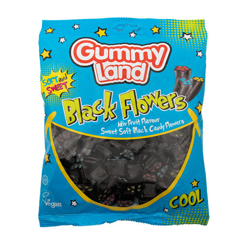 Gummy Land Black Flowers Mix Fruit Sweets 500g Sweets, Mints & Chewing Gum gummy land   