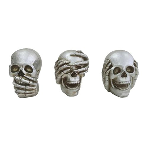 Halloween Skull Ornament Assorted Styles Halloween Decorations Gem Imports   