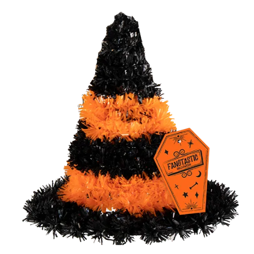 Halloween Tinsel Table Decorations Assorted Designs Halloween Decorations FabFinds Hat