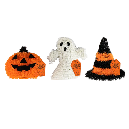 Halloween Tinsel Table Decorations Assorted Designs Halloween Decorations FabFinds
