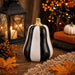 Halloween Black and White Stripe Pumpkin Decoration Assorted Designs Halloween Decorations FabFinds