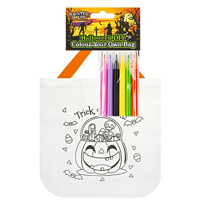 Halloween Colour Me In Bag Kids Activity Assorted Designs