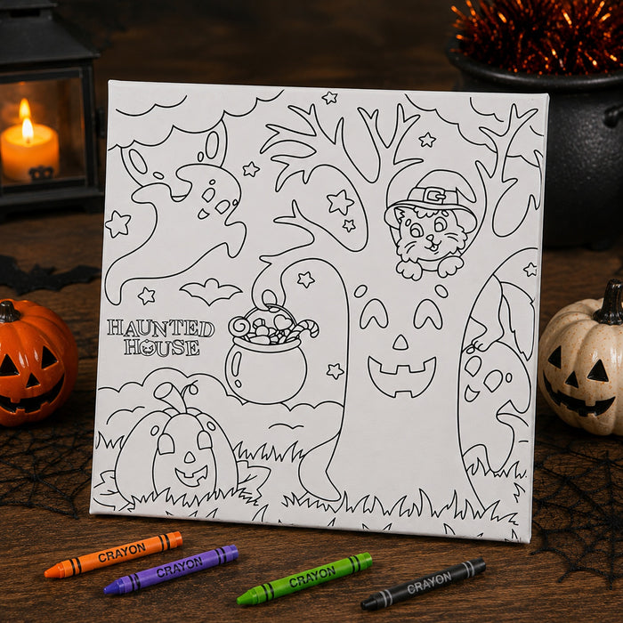Halloween Colour Your Own Canvas XL Assorted Designs Halloween Accessories FabFinds