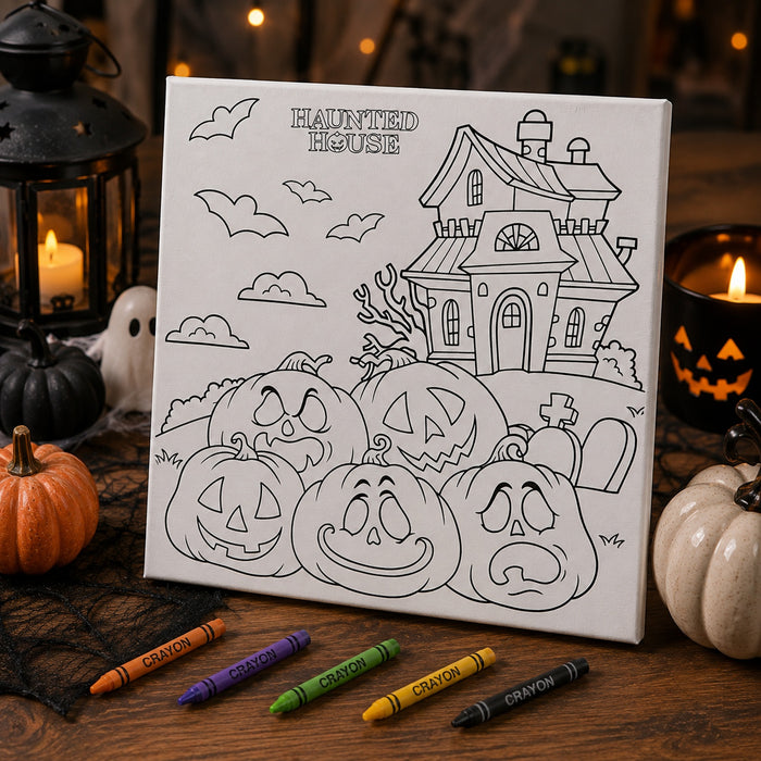 Halloween Colour Your Own Canvas XL Assorted Designs Halloween Accessories FabFinds