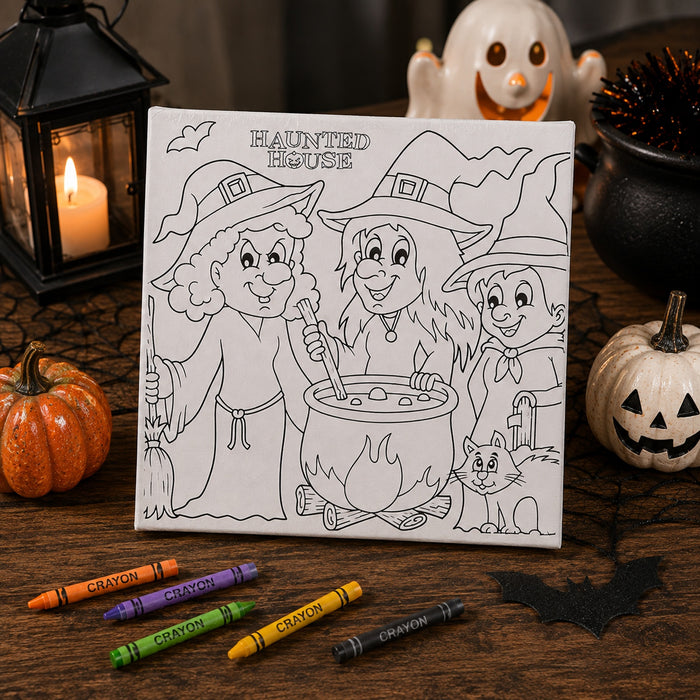 Halloween Colour Your Own Canvas XL Assorted Designs Halloween Accessories FabFinds