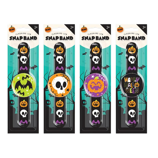 Halloween Flashing LED Snap Band Assorted Designs Halloween Accessories FabFinds