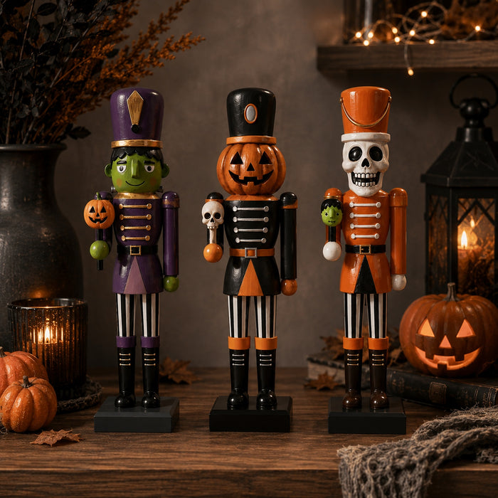 Halloween Fright Nutcracker 34cm Assorted Designs Halloween Decorations FabFinds