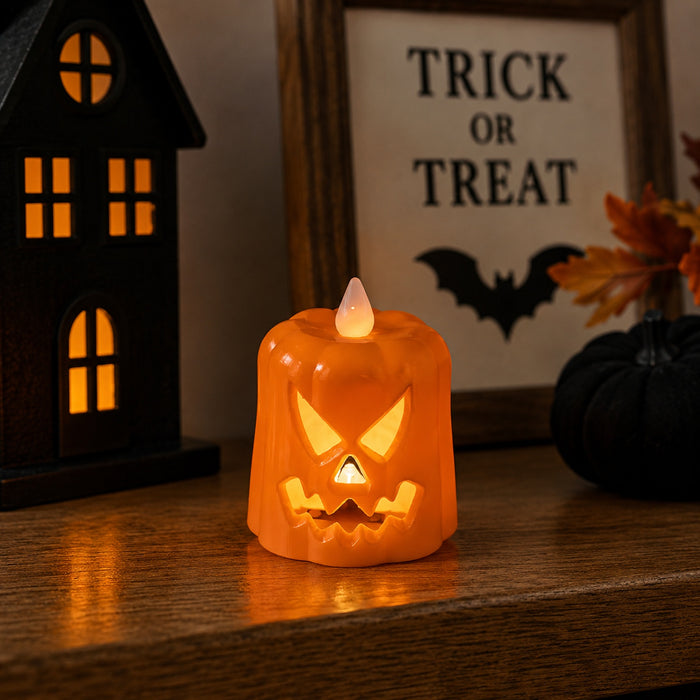 Halloween Jack-O-Lantern LED Pumpkin Candle Halloween Decorations FabFinds