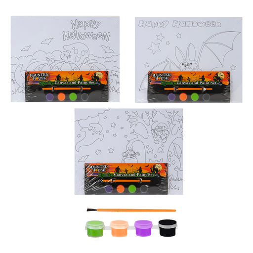 Halloween Paint Your Own Canvas Board Art Large Assorted Designs Halloween Accessories FabFinds