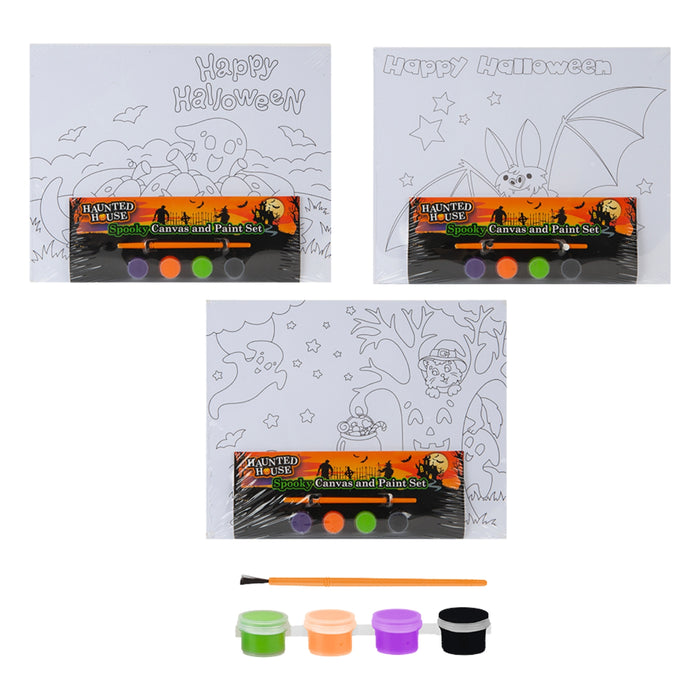 Halloween Paint Your Own Canvas Board Art Large Assorted Designs Halloween Accessories FabFinds