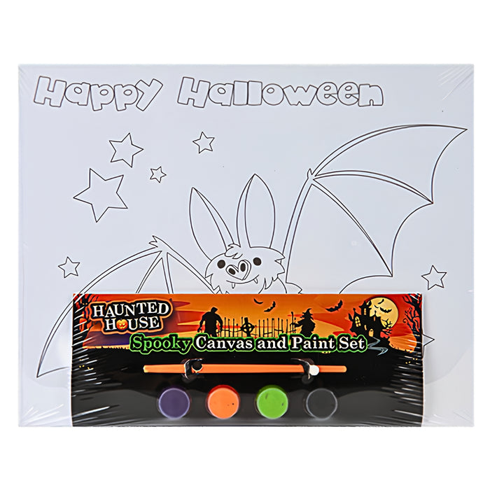 Halloween Paint Your Own Canvas Board Art Large Assorted Designs Halloween Accessories FabFinds Bat