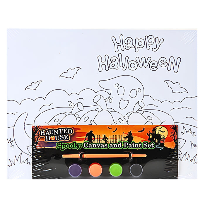 Halloween Paint Your Own Canvas Board Art Large Assorted Designs Halloween Accessories FabFinds Ghost