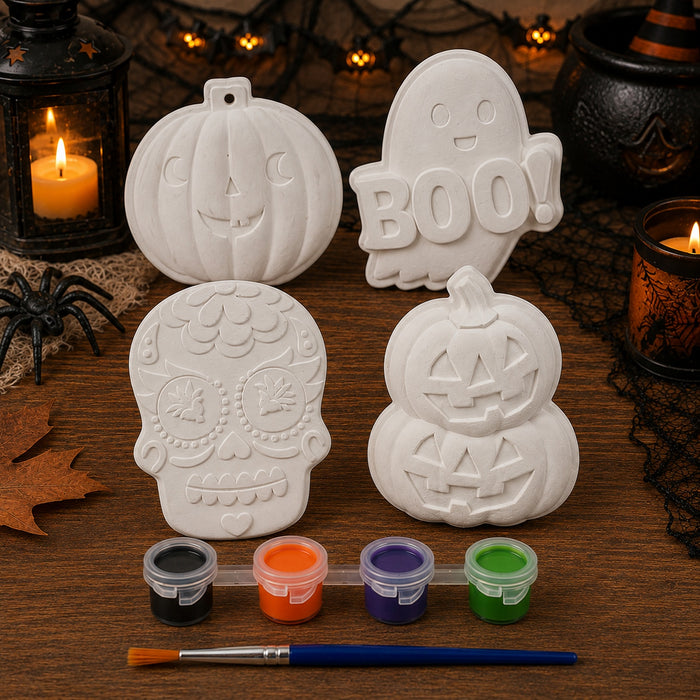 Halloween Paint Your Own Decoration 2 Pack Kit Assorted Designs Halloween Accessories FabFinds