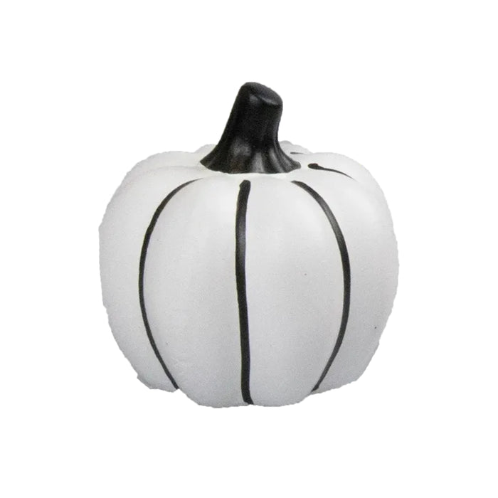 Halloween Painted Pumpkin 8.5cm Assorted Designs Halloween Decorations FabFinds Black Stripe