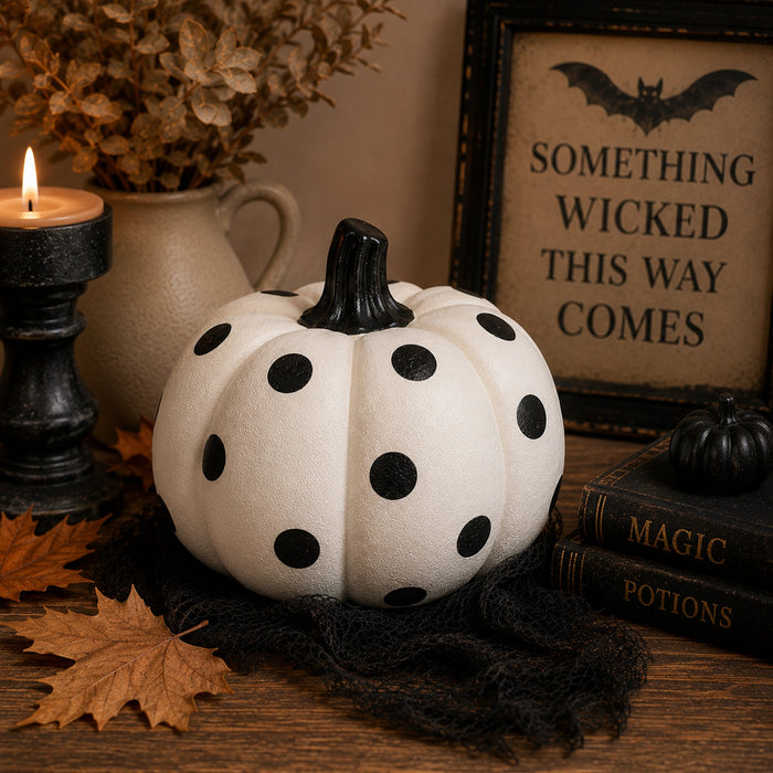 Halloween Painted Pumpkin 8.5cm Assorted Designs Halloween Decorations FabFinds
