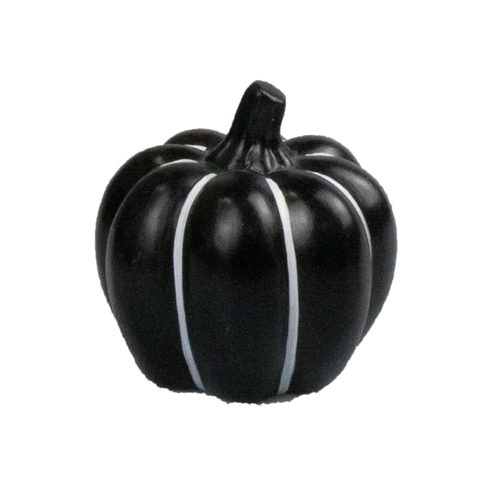 Halloween Painted Pumpkin 8.5cm Assorted Designs Halloween Decorations FabFinds White Stripe