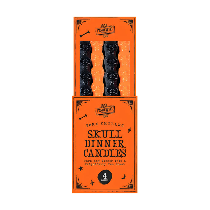 Halloween Skull Dinner Candles 4 Pack Halloween Decorations FabFinds