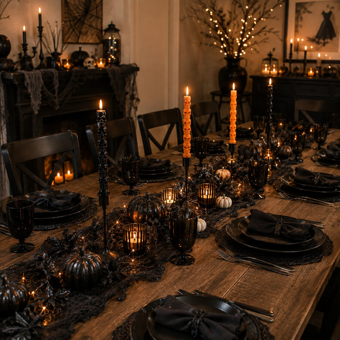 Halloween Skull Dinner Candles 4 Pack Halloween Decorations FabFinds